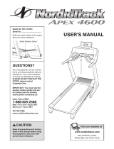 NordicTrack Apex 4600 Treadmill User manual
