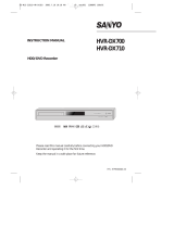 Sanyo HVR-DX710 User manual