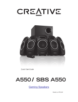 Creative A550 Quick start guide