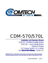 Comtech EF Data Vipersat CDM-570L Operating instructions