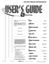 Maytag Bottom freezer refrigerator User manual