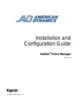 American Dynamics Intellex Policy Manager 1.30 Installation And Configuration Manual