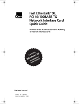 3com Fast EtherLink XL PCI 10/100BASE-TXNetwork Interface Card Quick Manual