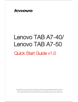 Lenovo Tab A7-40 Quick start guide