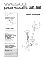 Weslo Pursuit 3.8 User manual