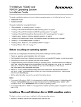 Lenovo ThinkServer RD430 Installation guide