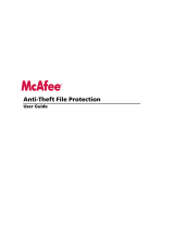 McAfee ANTI-THEFT FILE PROTECTION User manual