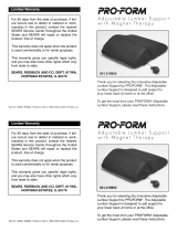 Pro-Form Adjustable Lumbar Support User manual