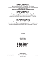 Haier LW150W User manual