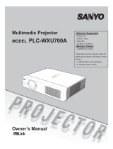 Sanyo PLC-WXU700A Owner's manual