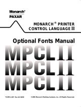 Paxar MPCL II User manual