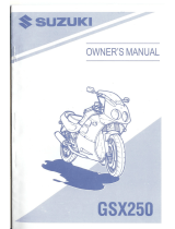 Suzuki GSX25 Owner's manual