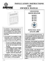 Empire BF-20-1 Installation Instructions And Owner's Manual