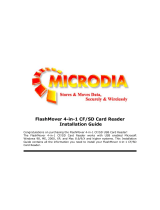 Microdia FlashMover 3-in-1 CF/SM Installation guide