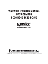 Warwick BC20 Owner's manual