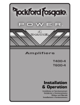 Rockford Fosgate Power T600-4 Owner's manual