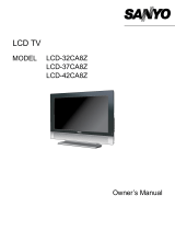 Sanyo LCD-37CA8Z Owner's manual