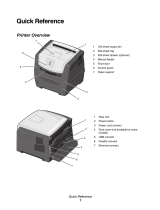 Lexmark 250d - E B/W Laser Printer Reference guide