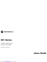 Motorola E51 Series User manual