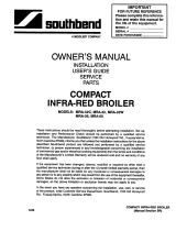 Southbend MRA-32C Owner's manual