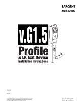 Sargent v.G1.5 Installation Instructions Manual