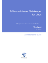 F-SECURE INTERNET GATEKEEPER FOR LINUX 4.01 - Administrator's Manual