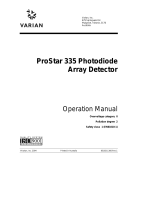 Varian ProStar 335 Operating instructions