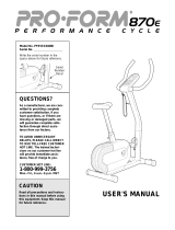 Pro-Form PfexeX34080 User manual