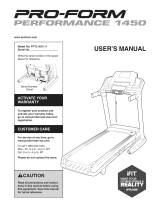 Pro-Form Performance 1450 User manual