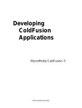 MACROMEDIA COLDFUSION 5-DEVELOPING Develop Manual