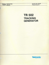 Tektronix TR 502 User manual