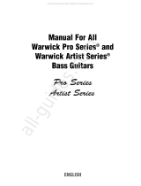 Warwick Corvette Standard passive User manual