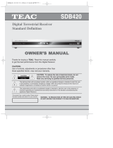 TEAC SDB420 Owner's manual
