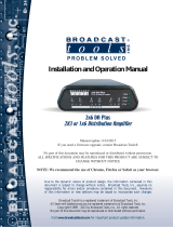 Broadcast Tools 2x6 DA Plus Operating instructions