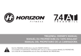 Horizon Fitness 7.4AT Owner's manual