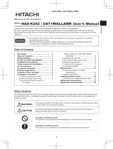 Hitachi HASK252 User manual