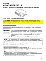 Hitachi CPX615 User manual