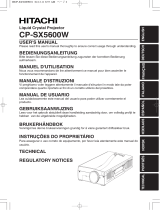 Hitachi CPSX5600W User guide