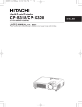 Hitachi CP-S318 series User manual