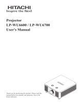 Hitachi LP-WU6600 User manual