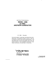 Wavetek 148A 20MHz AM-FM-PM Generator Owner's manual