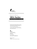 Wavetek SDA Series Stealth Digital Analyser Operating instructions