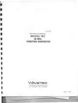 Wavetek 162 Owner's manual