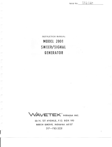 Wavetek 2001 Owner's manual