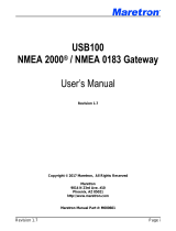 Maretron USB100 NMEA 2000 / USB Gateway User manual