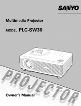 Sanyo plc sw30 - SVGA LCD Projector User manual
