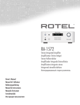 Rotel RA-1572 noir Owner's manual