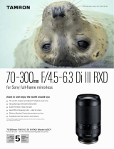 Tamron 70-300 mm F/4.5-6.3 Di III RXD Sony Owner's manual