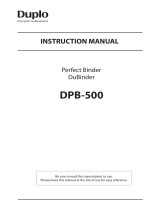 Duplo DPB-500 User manual