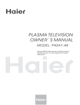Haier P42A1-AK Owner's manual